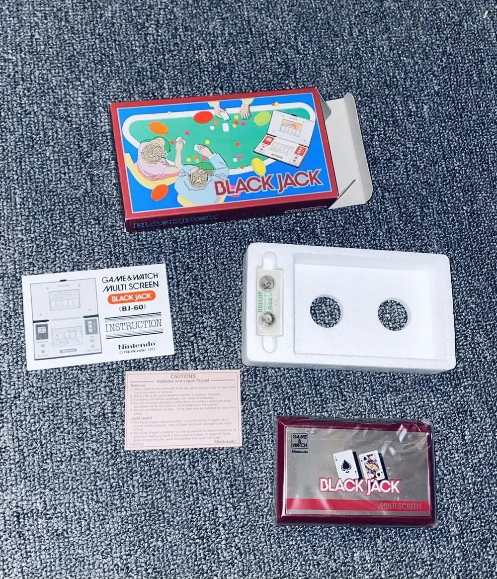 NEW BOX Nintendo Game & Watch Black Jack BJ-60 Multi Screen 1985 Handheld Game